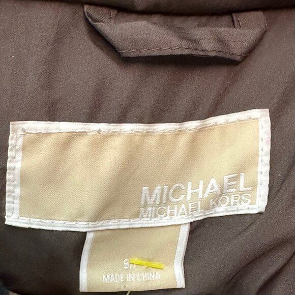 Michael Kors Puffer Coat Brown Womens Small - Picture 5 of 5